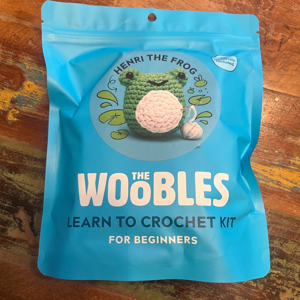 New in Original Packaging Woobles Frog Crochet Kit
